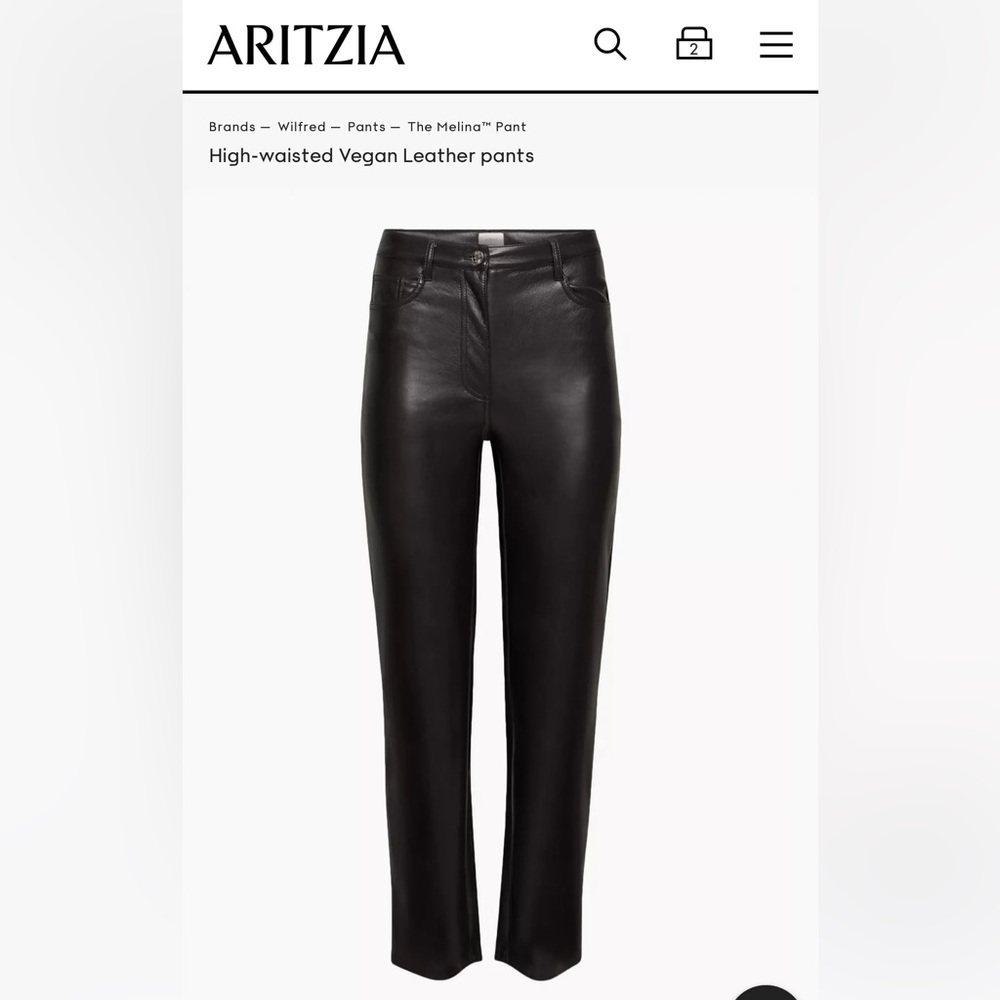 Aritzia melina pant in black